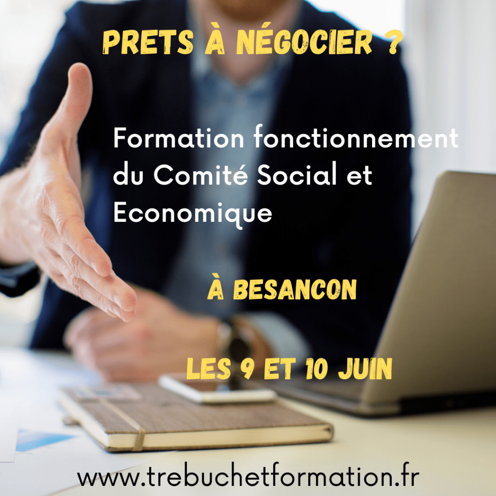 Formation "fonctionnement du Comité Social Economique" les 9 et 10 Juin à Besançon